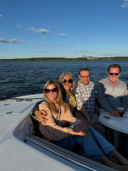 EO members enjoying the private boat on the Potomac